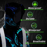 Hi Vis Jacket Waterproof Reflective Tapes Gradient Turtle Hawaiian Polynesian Tribal Custom Name Safety Workwear For Workers, Truckers, Operators
