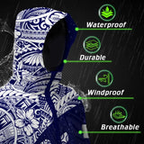 Hi Vis Jacket Waterproof Reflective Tapes Gradient Turtle Hawaiian Polynesian Tribal Custom Name