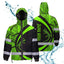 Green Neon Hawaii Hi-Vis Waterproof Jacket