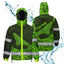 Green Neon Hawaii Whale Hi-Vis Waterproof Jacket