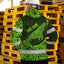 Green Neon Hawaii Whale Hi-Vis Waterproof Jacket