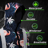 Hi Vis Jacket Waterproof Reflective Tapes Hawaii Flamingo 2 Custom Name Safety Workwear For Workers, Truckers, Operators