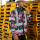 Hawaii Flamingo Hi-Vis Waterproof Jacket