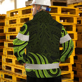 Hi Vis Jacket Waterproof Reflective Tapes Hawaiian Polynesian Tribal Custom Name