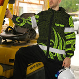 Hi Vis Jacket Waterproof Reflective Tapes Hawaiian Polynesian Tribal Custom Name