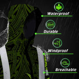 Hi Vis Jacket Waterproof Reflective Tapes Hawaiian Polynesian Tribal Custom Name Safety Workwear For Workers, Truckers, Operators