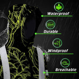 Hi Vis Jacket Waterproof Reflective Tapes Lime Neon Flowers Custom Name Safety Workwear For Workers, Truckers, Operators