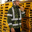 Lime Neon Flowers Hi-Vis Waterproof Jacket
