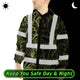 Lime Neon Flowers Hi-Vis Waterproof Jacket