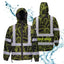 Lime Neon Flowers Hi-Vis Waterproof Jacket
