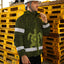 Lime Neon Hawaii Turtle Hi-Vis Waterproof Jacket