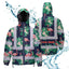 Neon Pink Flowers 2 Hi-Vis Waterproof Jacket