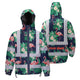 Neon Pink Flowers 2 Hi-Vis Waterproof Jacket
