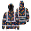 Orange Neon And Dark Blue Hi-Vis Waterproof Jacket