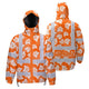 Orange Neon Flowers 2 Hi-Vis Waterproof Jacket
