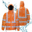 Orange Neon Flowers Hi-Vis Waterproof Jacket
