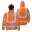 Orange Neon Flowers Hi-Vis Waterproof Jacket
