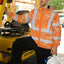 Orange Neon Flowers Hi-Vis Waterproof Jacket