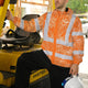 Orange Neon Flowers Hi-Vis Waterproof Jacket