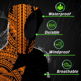 Hi Vis Jacket Waterproof Reflective Tapes Orange Neon Turtle Hawaii Custom Name Safety Workwear For Workers, Truckers, Operators