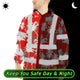 Red Neon Flowers Hi-Vis Waterproof Jacket
