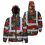 Red Neon Flowers Hi-Vis Waterproof Jacket