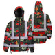 Red Neon Flowers Hi-Vis Waterproof Jacket