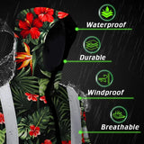 Hi Vis Jacket Waterproof Reflective Tapes Red Neon Flowers Custom Name Safety Workwear For Workers, Truckers, Operators