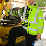 Hi Vis Jacket Waterproof Reflective Tapes TiKi Hawaiian Polynesian Tribal Custom Name Safety Workwear For Workers, Truckers, Operators