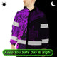 Violet Neon Turtle Hi-Vis Waterproof Jacket