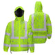 Hi Vis Jacket Waterproof Tapes Green Grey Flowers Hi-Vis Waterproof Jacket