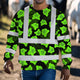 Hi Vis Long Sleeve Reflective Tapes Green Neon Flowers 3 Hi-Vis Work Shirt