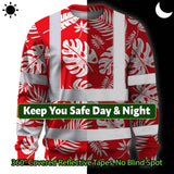 Hi Vis Long Sleeve Reflective Tapes Red Neon Flowers Custom Name