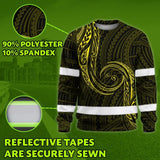 Hi Vis Long Sleeve Reflective Tapes Yellow Neon Hawaii Whale Custom Name