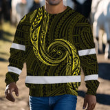 Hi Vis Long Sleeve Reflective Tapes Yellow Neon Hawaii Whale Custom Name