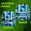 Blue Neon Flowers 4 Hi-Vis Long Sleeve Shirt