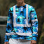 Blue Neon Flowers 4 Hi-Vis Long Sleeve Shirt