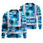 Blue Neon Flowers 4 Hi-Vis Long Sleeve Shirt