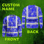 Blue Neon Flowers Hi-Vis Long Sleeve Shirt