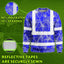 Blue Neon Flowers Hi-Vis Long Sleeve Shirt