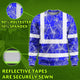 Blue Neon Flowers Hi-Vis Long Sleeve Shirt