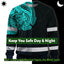 Blue Neon Hawaii 2 Hi-Vis Long Sleeve Shirt