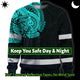 Blue Neon Hawaii 2 Hi-Vis Long Sleeve Shirt