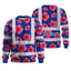 Blue Neon Pink Flowers Hi-Vis Long Sleeve Shirt