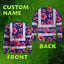 Blue Neon Pink Flowers Hi-Vis Long Sleeve Shirt