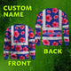 Blue Neon Pink Flowers Hi-Vis Long Sleeve Shirt
