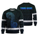 Gradient Blue Neon Hawaii Hi-Vis Long Sleeve Shirt