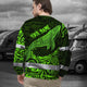 Green Neon Hawaii Whale Hi-Vis Long Sleeve Shirt