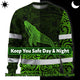 Green Neon Hawaii Whale Hi-Vis Long Sleeve Shirt
