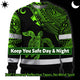 Green Neon Turtle Hawaii Hi-Vis Long Sleeve Shirt